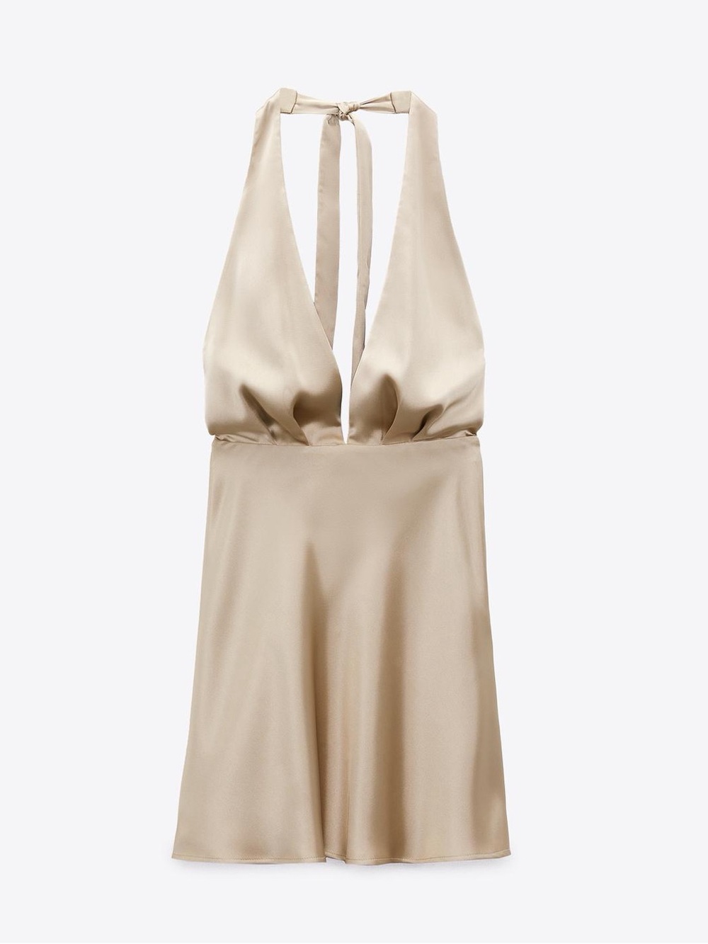 Zara Satin Halter Dress